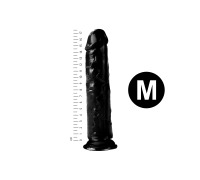Гелевий реалістичний фалоімітато Denis розмір M, Довжина 17,5 см, Діаметр 3,4 см, Чорний
