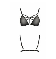Бюстгальтер-стрепы MEGGY BRA black S/M - Passion Exclusive