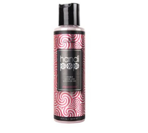 Вкусный гель для изысканных мануальных и оральных ласк Sensuva - Handipop Strawberry (125 мл)