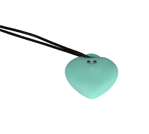 Мини-вибратор «Сердечко» FairyGasm PleasureStone green, 9 режимов, на шнурке