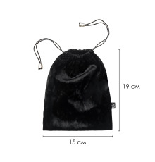 Чехол для хранения игрушек S, Велюр, Черный (19см*15см)