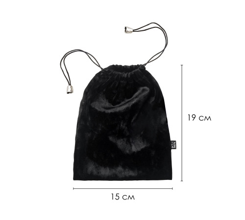 Чохол для зберігання іграшок S, Велюр, Чорний (19см*15см)