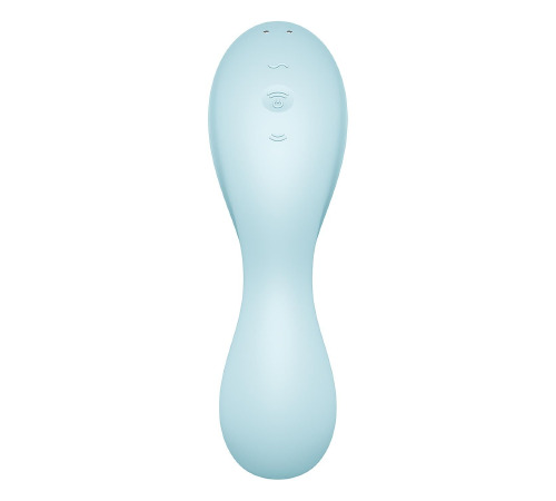 Вакуумный смарт-стимулятор с вибрацией Satisfyer Curvy Trinity 5 (Blue), управление со смартфона