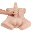 Торс з фалоімітатором на присосці SilexD Apollo L Male Torso, суперреалістичний, термореактивний