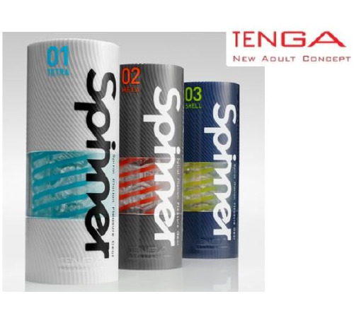 Мастурбатор Tenga Spinner 03 Shell з пружною стимулювальною спіраллю всередині
