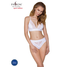 Эластичный топ с кружевом Passion PS001 TOP white, size L