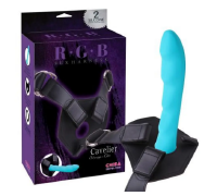 Страпон голубая насадка RGB Sex Harntss Cavelier Chisa