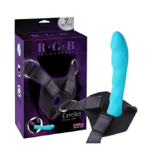 Страпон голубая насадка RGB Sex Harntss Cavelier Chisa