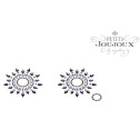 Пэстис из кристаллов Petits Joujoux Gloria set of 2 - Black/Purple, украшение на грудь