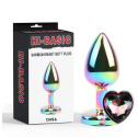Анальна пробка Hi-Basi Rainbow Heart Butt Plug Chisa