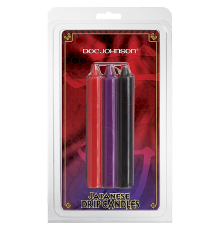 БДСМ свечи низкотемпературные Doc Johnson Japanese Drip Candles - 3 Pack Multi-Colored
