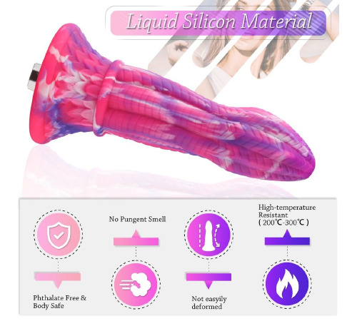 Фаллоимитатор для секс-машин Hismith 10.3″ Silicone Monster Dildo Series, система крепления KlicLok