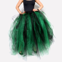 Пышная зелёно-чёрная фатиновая юбка, размер XS-M