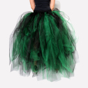 Пышная зелёно-чёрная фатиновая юбка, размер XS-M