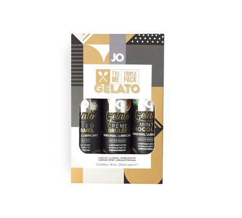 Набор System JO Tri-Me Triple Pack - Gelato (3 х 30 мл) три разных вкуса серии Джелато
