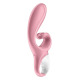 Смарт вибратор кролик Satisfyer Hug Me Pink, 2 мотора, диаметр 4,2см, широкая клиторальная часть