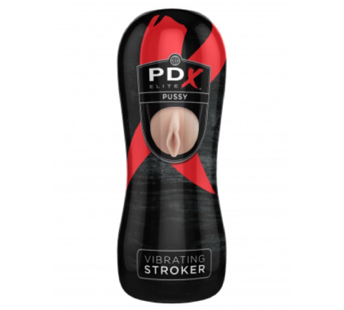 Мастурбатор з вібрацією Pipedream pdx elite vibrating stroker Pussy