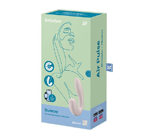 Вакуумный смарт вибратор Satisfyer Sunray Pink, 4 положение ствола