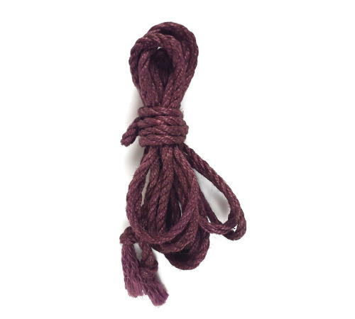 Джутова мотузка BDSM 8 метрів, 6 мм, колір лаванда.