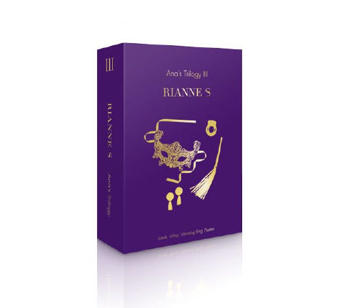 Подарочный набор RIANNE S Ana's Trilogy Set III: эрекционное кольцо, ажурная маска, пестис, плеть