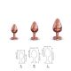 Металлическая анальная пробка с украшением в виде кристалла Dorcel - Diamond Plug Rose Gold S