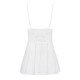 Сатиновый пеньюар с кружевом Obsessive 810-BAB-2 babydoll & thong L/XL, белый, пеньюар, танга