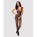 Бодистокинг Obsessive Bodystocking F234 S/M/L, абстрактный рисунок, глубокое декольте