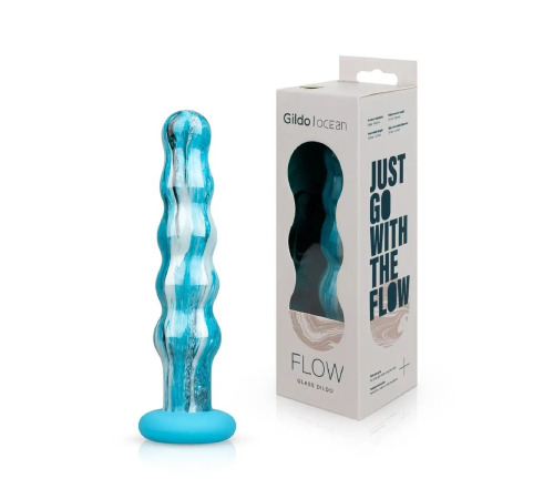Стеклянный дилдо Gildo - Ocean Flow Glass Dildo