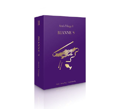 Романтический подарочный набор RIANNE S Ana's Trilogy Set II: пробка 2,7 см, лассо для сосков, маска