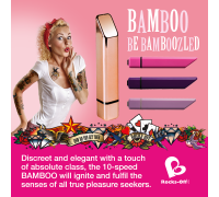 Мощный минивибратор Rocks Off Bamboo Rose Gold