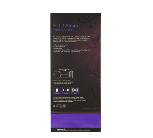 Вибропуля Rocks Off RO-120mm 10 Chrome, 10 режимов работы, глянцевый хром