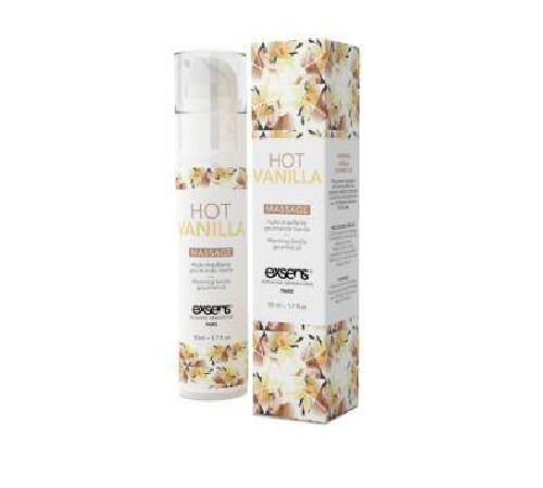 Массажное масло EXSENS Hot Vanilla 50мл разогревающее, без сахара, без парабенов, съедобное