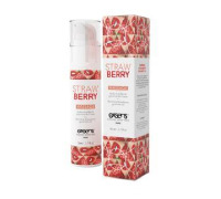 Масажна олія EXSENS Strawberry 50 мл розігрівальна, без цукру, без парабенів, їстівна