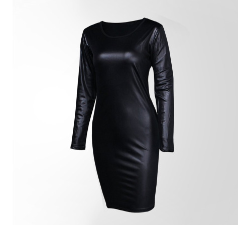 Сексуальное виниловое платье Ким