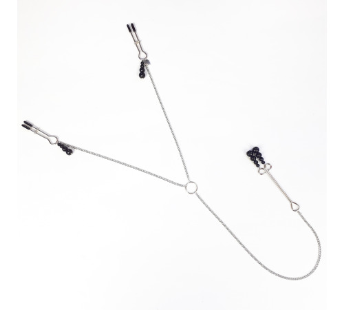 Зажимы для сосков и клитора Art of Sex - Nipple and clit clamps Black Pearl