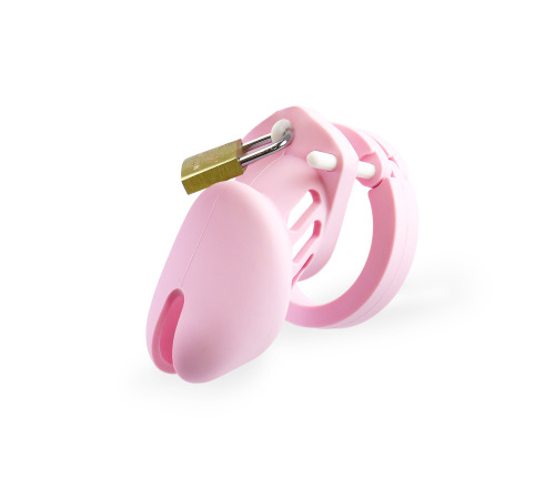 Чоловічий пояс вірності, силіконовий, рожевий колір