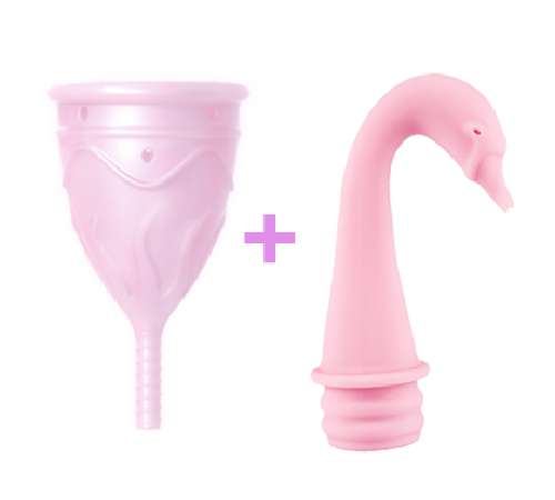 Менструальная чаша Femintimate Eve Cup размер L с переносным душем, диаметр 3,8см