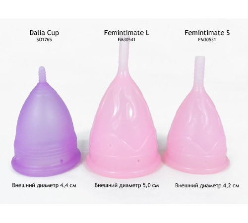 Менструальная чаша Femintimate Eve Cup размер L с переносным душем, диаметр 3,8см