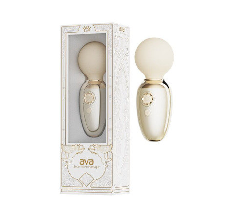 Смарт-вібромасажер Zalo – AVA Ivory White, 8 режимів, підігрів, дуже потужний та компактний