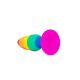 Силіконова анальна пробка Wooomy Hiperloo Silicone Rainbow Plug M, діаметр 2,9 см, довжина 11 см