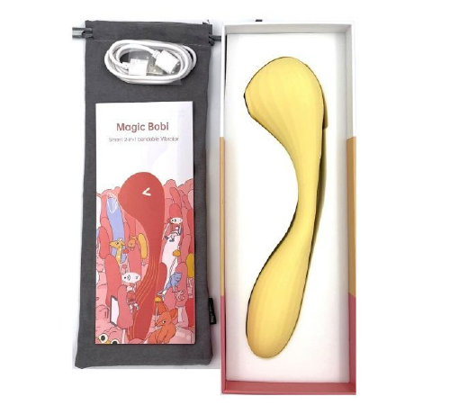 Вакуумний вагінально-кліторальний стимулятор Magic Motion Bobi Yellow, керування зі смартфона