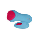Вибратор в трусики FairyGasm HeartGem blue, на магните, пульт ДУ