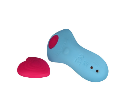 Вібратор у трусики FairyGasm HeartGem blue, на магніті, пульт ДК
