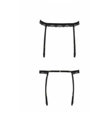 Пояс-стрепы для чулок SHELLY GARTER BELT black S/M - Passion Exclusive