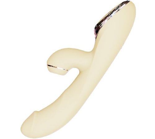 Вібратор-кролик з вакуумною стимуляцією і стовбуром, що обертається KISTOY A-King Max White