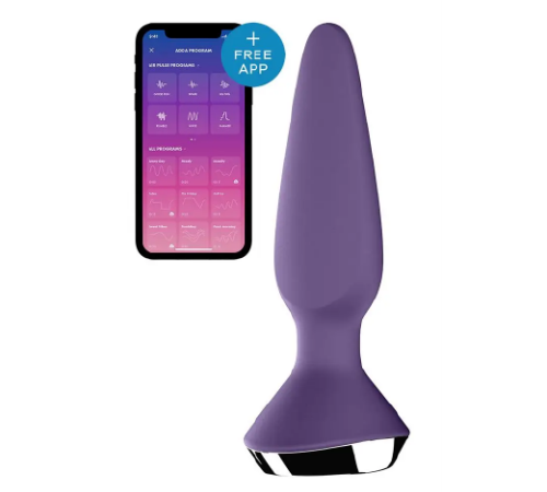 Анальна пробка з двома моторами та керуванням телефоном Satisfyer Plug-ilicious 1 Purple