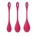 Набор йони бусин Satisfyer Yoni Power 1 Red, диаметр 2-2,5-3см, вес 22-46-74г