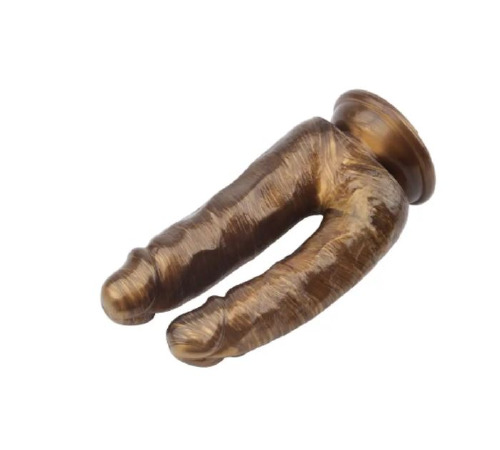 Фалоімітатор подвійний реалістичний на присосці Chisa Золото