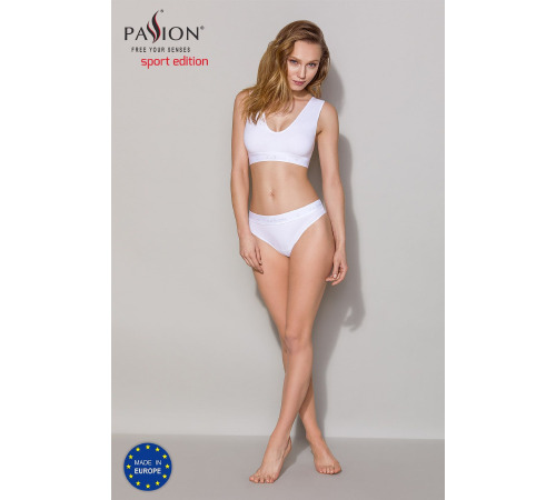 Трусики-бразилиана из хлопка Passion PS005 PANTIES white, size XL