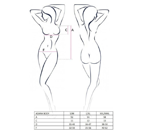 Боди монокини ADARA BODY black L/XL Passion